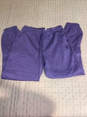 Purple fabletics fleece joggers